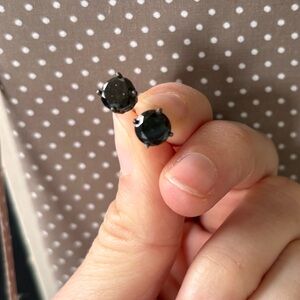 Elegant Black Stud Earrings